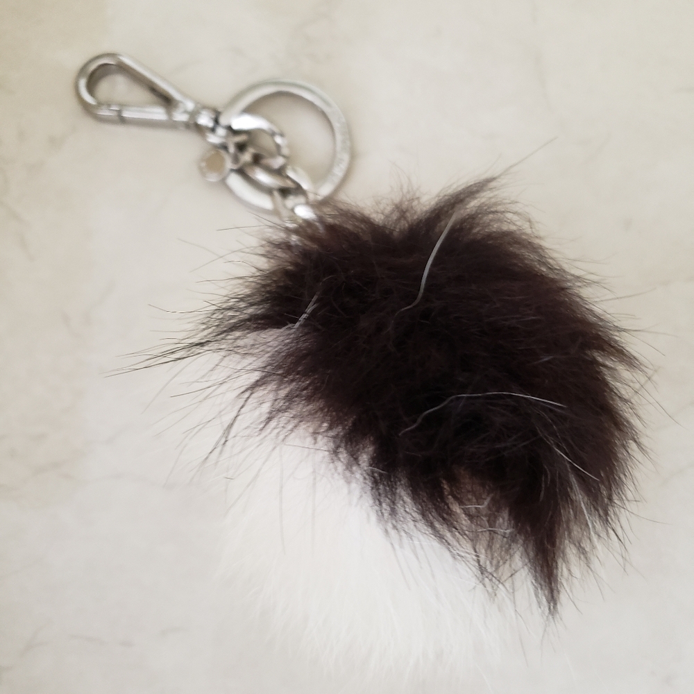 Michael Kors Fur Keychain/Purse Charm With Box
